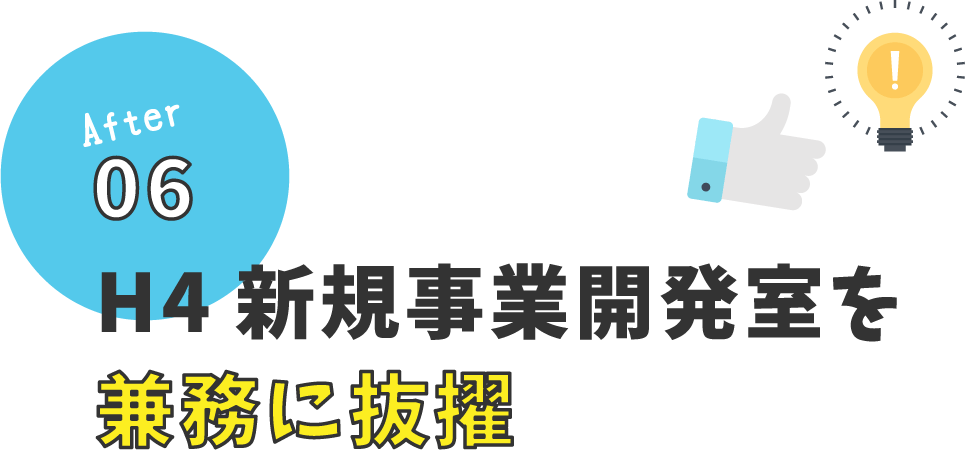 H4新規事業開発室を兼務に抜擢